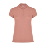 Poloshirt van 100% katoen piqué voor dames 200 g/m2 Roly kleur zalm