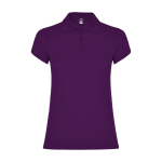 Poloshirt van 100% katoen piqué voor dames 200 g/m2 Roly kleur paars