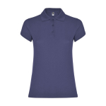 Poloshirt van 100% katoen piqué voor dames 200 g/m2 Roly kleur jeans blauw