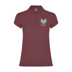Poloshirt van 100% katoen piqué voor dames 200 g/m2 Roly weergave zeefdruk