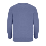 Kinder sweatshirt van gerecycled katoen SOL'S Columbia 280 g/m2 kleur blauw achter aanzicht