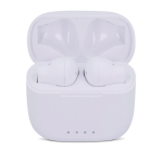 Ergonomische draadloze oordopjes in personaliseerbare case kleur wit tweede weergave