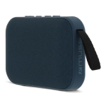 Kleine draagbare zwarte bluetooth-speaker in rechthoekige vorm kleur blauw