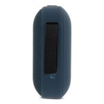 Kleine draagbare zwarte bluetooth-speaker in rechthoekige vorm kleur blauw vijfde weergave