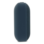 Kleine draagbare zwarte bluetooth-speaker in rechthoekige vorm kleur blauw zesde weergave