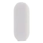 Kleine draagbare zwarte bluetooth-speaker in rechthoekige vorm kleur wit zesde weergave