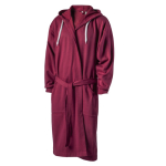 Badjas van katoen en polyester met verstelbare capuchon maat kleur bordeaux