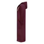 Badjas van katoen en polyester met verstelbare capuchon maat kleur bordeaux vierde weergave