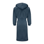 Badjas van katoen en polyester met verstelbare capuchon maat kleur blauw derde weergave