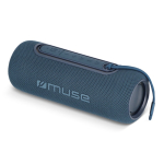 Cilindervormige waterbestendige speaker met LED-details kleur donkerblauw