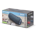 Cilindervormige waterbestendige speaker met LED-details kleur donkerblauw achtste weergave