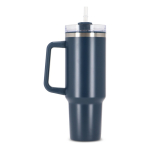 Grote roestvrijstalen thermosbeker met rietje 1.2L kleur donkerblauw zesde weergave