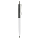 Metalen pen met kleurdetail op de clip kleur wit vijfde weergave