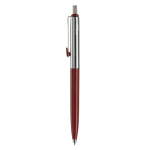 Metalen pen met kleurdetail op de clip kleur donkerrood tweede weergave