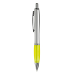 Goedkope pennen met logo en antislip functie Silver&Color kleur geel tweede weergave