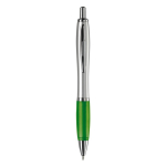 Goedkope pennen met logo en antislip functie Silver&Color kleur groen tweede weergave