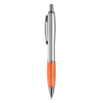 Goedkope pennen met logo en antislip functie Silver&Color kleur oranje tweede weergave