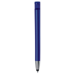 Plastic pen met stylus en telefoonhouder met blauwe inkt kleur blauw vierde weergave