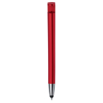 Plastic pen met stylus en telefoonhouder met blauwe inkt kleur rood vierde weergave