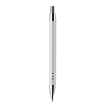 Aluminium pen met bijpassende buisvormige etui kleur wit vierde weergave