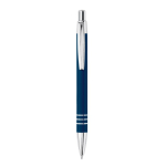 Aluminium pen met bijpassende buisvormige etui kleur donkerblauw tweede weergave