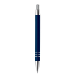 Aluminium pen met bijpassende buisvormige etui kleur donkerblauw vierde weergave