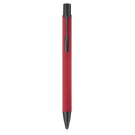Aluminium pen met rubberen coating in verschillende kleuren kleur rood tweede weergave