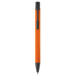Aluminium pen met rubberen coating in verschillende kleuren kleur oranje tweede weergave
