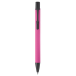Aluminium pen met rubberen coating in verschillende kleuren kleur roze tweede weergave