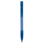 Transparante plastic pen met hervulbare blauwe inkt kleur doorzichtig blauw vierde weergave