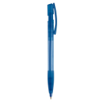 Transparante plastic pen met hervulbare blauwe inkt kleur doorzichtig blauw vijfde weergave
