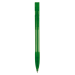 Transparante plastic pen met hervulbare blauwe inkt kleur doorzichtig groen vierde weergave