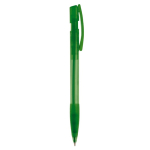 Transparante plastic pen met hervulbare blauwe inkt kleur doorzichtig groen vijfde weergave
