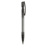 Transparante plastic pen met hervulbare blauwe inkt kleur doorzichtig zwart vijfde weergave