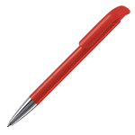Plastic balpen met matte afwerking, gemaakt in de EU, blauwe inkt kleur rood