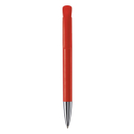 Plastic balpen met matte afwerking, gemaakt in de EU, blauwe inkt kleur rood tweede weergave