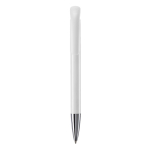 Plastic balpen met matte afwerking, gemaakt in de EU, blauwe inkt kleur wit tweede weergave