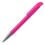 Plastic balpen met matte afwerking, gemaakt in de EU, blauwe inkt kleur roze