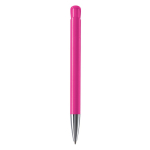 Plastic balpen met matte afwerking, gemaakt in de EU, blauwe inkt kleur roze vierde weergave