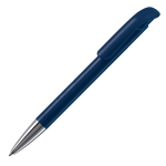 Plastic balpen met matte afwerking, gemaakt in de EU, blauwe inkt kleur donkerblauw