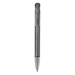 Transparante plastic pen met metalen punt gemaakt in de EU kleur doorzichtig zwart tweede weergave