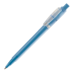 Matte plastic pen, gemaakt in de EU, met blauwe inkt kleur blauw