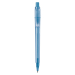 Matte plastic pen, gemaakt in de EU, met blauwe inkt kleur blauw tweede weergave