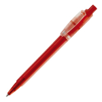Matte plastic pen, gemaakt in de EU, met blauwe inkt kleur rood