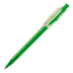 Matte plastic pen, gemaakt in de EU, met blauwe inkt kleur groen