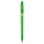 Matte plastic pen, gemaakt in de EU, met blauwe inkt kleur groen tweede weergave