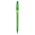 Matte plastic pen, gemaakt in de EU, met blauwe inkt kleur groen derde weergave