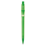 Matte plastic pen, gemaakt in de EU, met blauwe inkt kleur groen vierde weergave