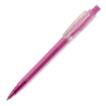 Matte plastic pen, gemaakt in de EU, met blauwe inkt kleur roze