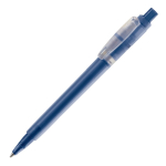Matte plastic pen, gemaakt in de EU, met blauwe inkt kleur donkerblauw